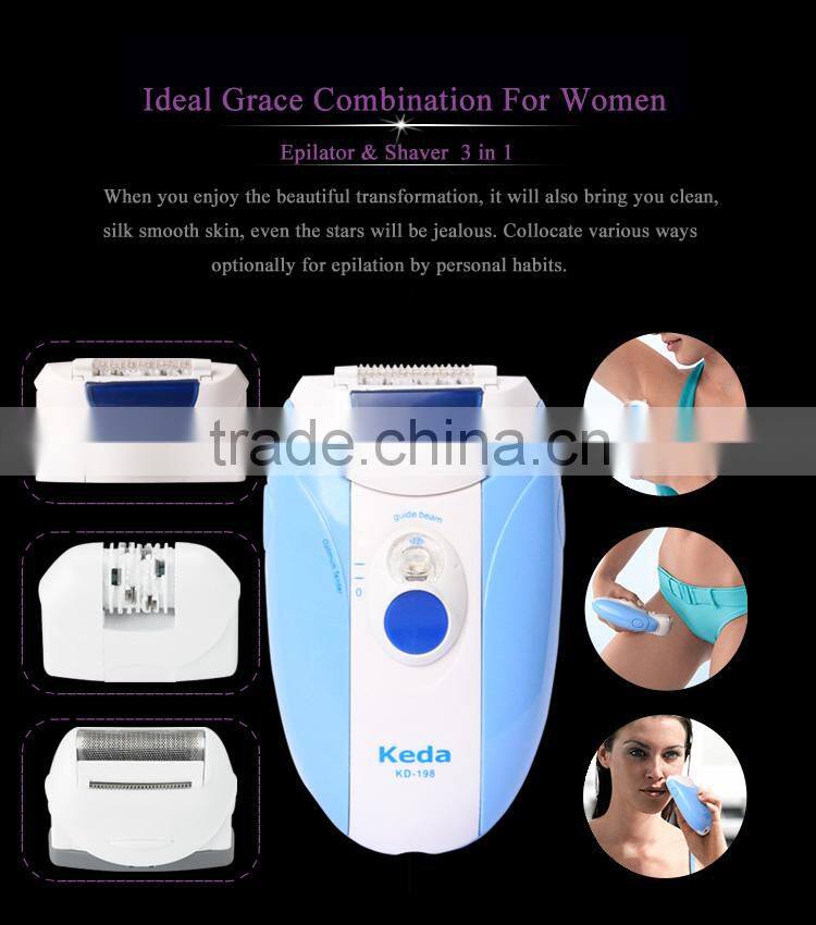3 Heads Electric Lady Epilator Shaver