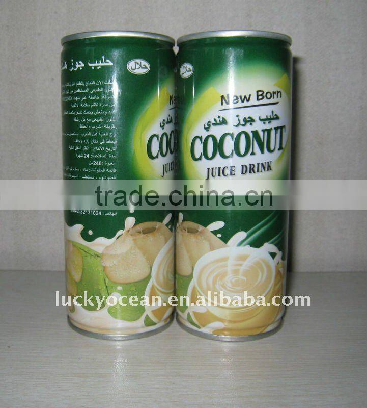 young coconut canned drink juice