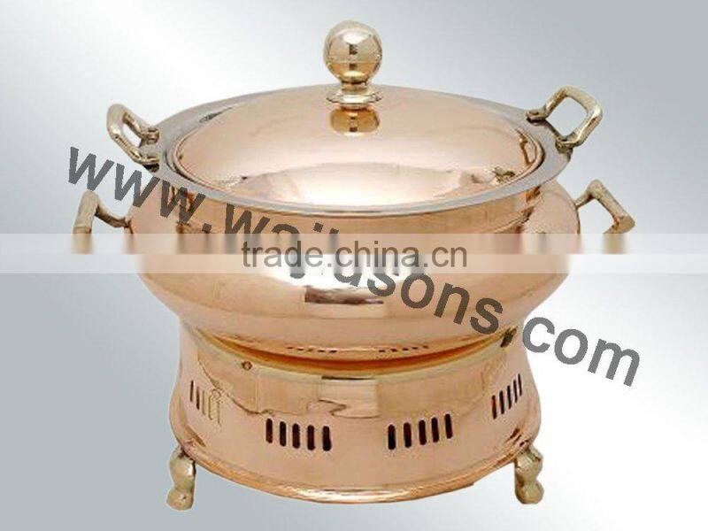brass plated chafing dish | fancy chafing dish for sale | modern chafing dish for decor | best finish chafing dish