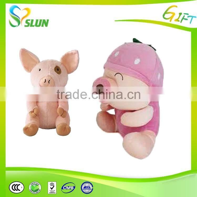 custom pink pig plush toy