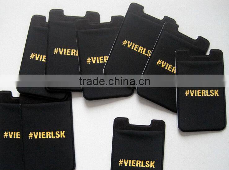 Top quality spandex 3m sticker smart wallet mobile card holder