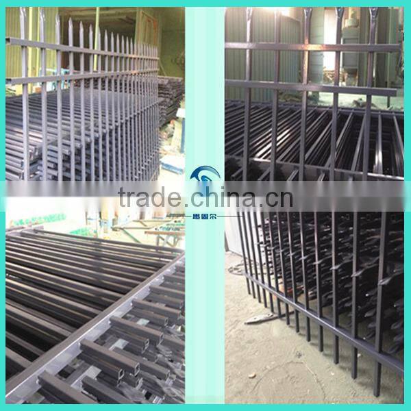 Ornamental steel bar fence panels for steel tube designs manufactory