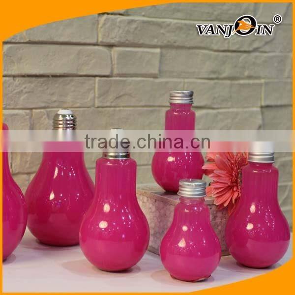 Custom Size Light Bulb Bottle with Metal Cap with Hole