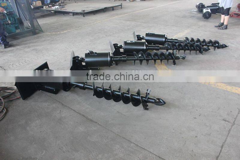 backhoe loader auger attachment