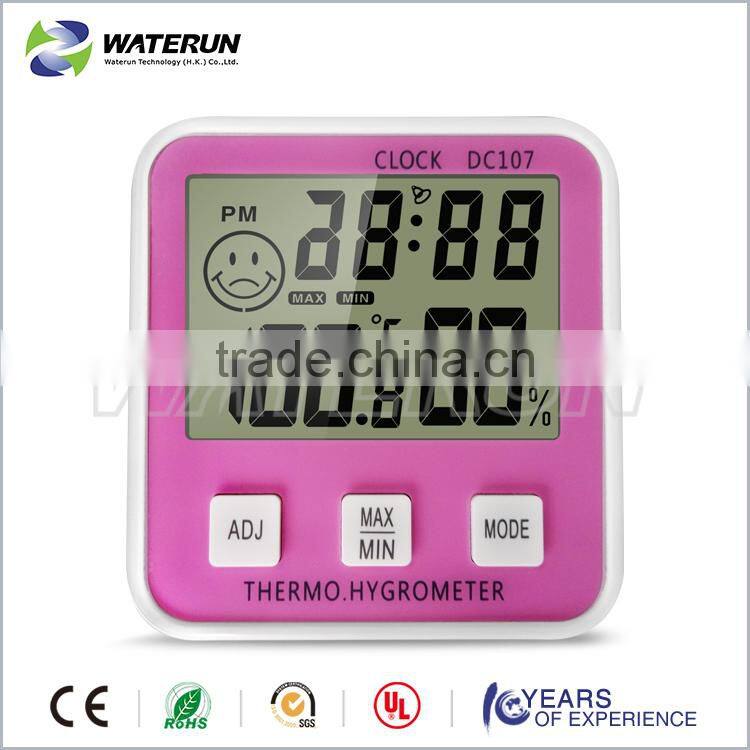 digital thermo hygrometer and clock with alarm