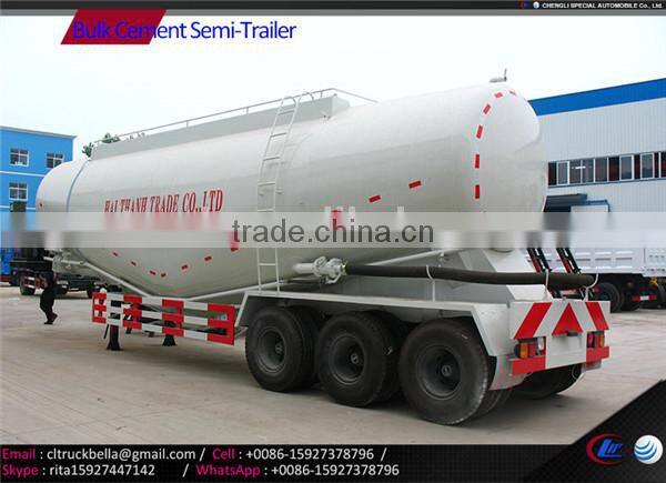 40 50 60m3 Bulk cement tank semi trailer , cheap price bulk cement transport semi trailer