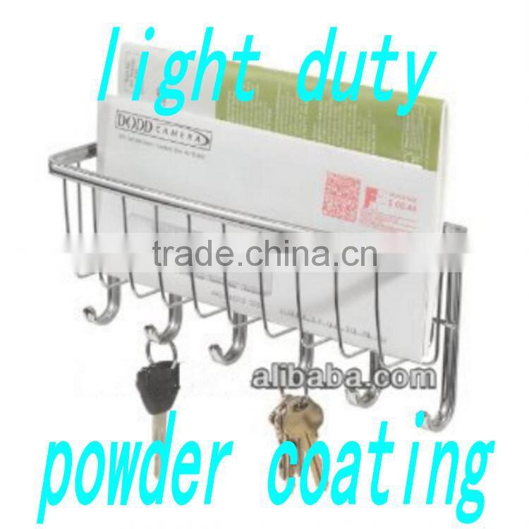 Light duty powder coating customized mail and key rack