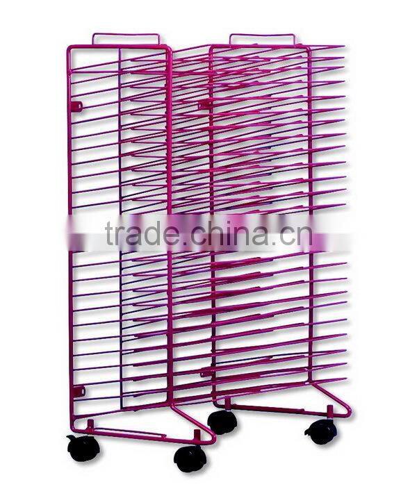 Mobile metal drying rack