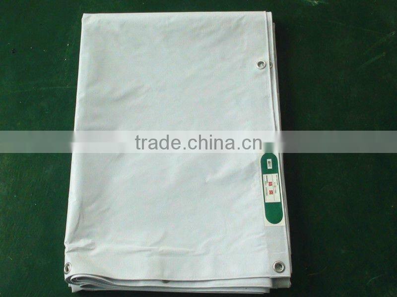 200D*300D/18*12 White PVC Laminated Fabric For Scaffolding Covering Flame resistanting Anti-sounding