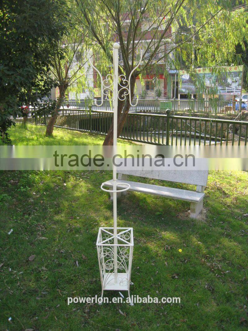 Antique portable metal tree shaped coat rack