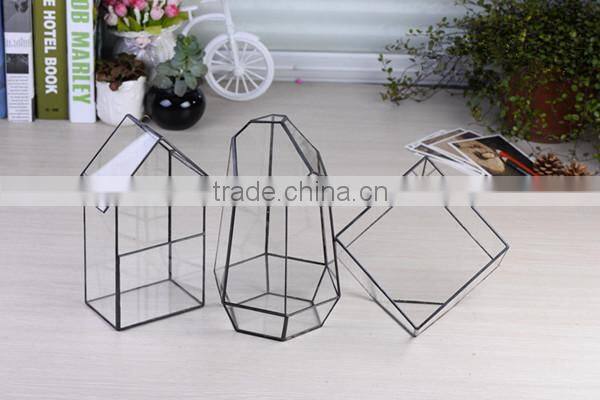 Micro landscape terrarium ornament hanging crystal glass flower vase