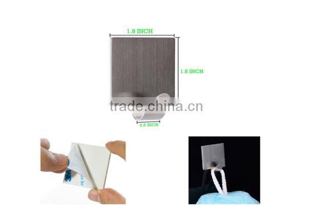 4 Pieces Stainless Steel 3M Adhesive Wall Hooks