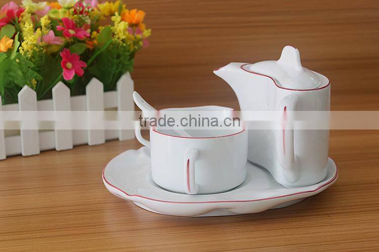 China manufacturers custom design ceramic 5pc breakfast tea set