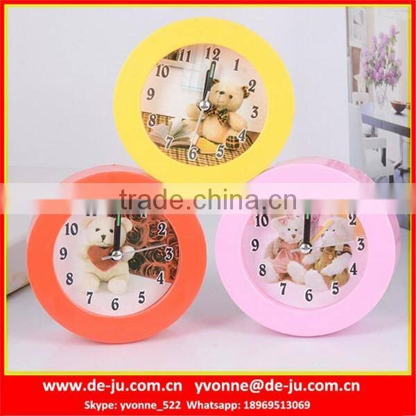 Plastic Square Bear Mantel Clock