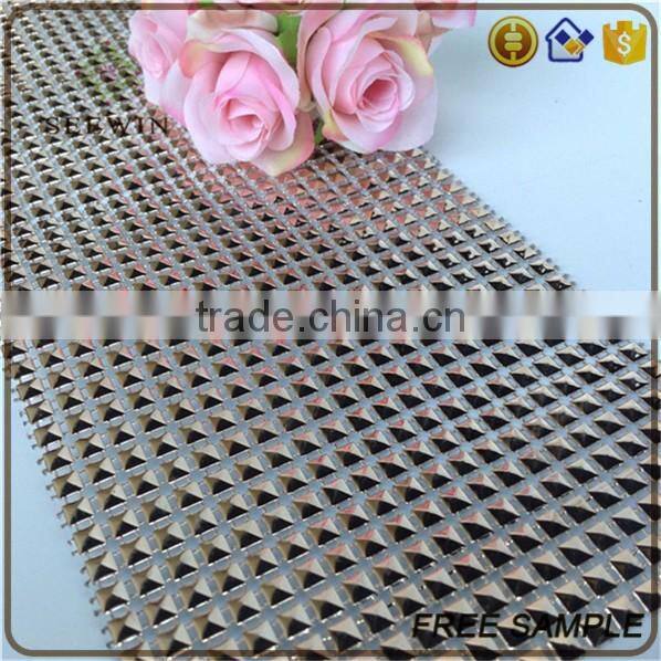 christmas diamond mesh fabric table runner
