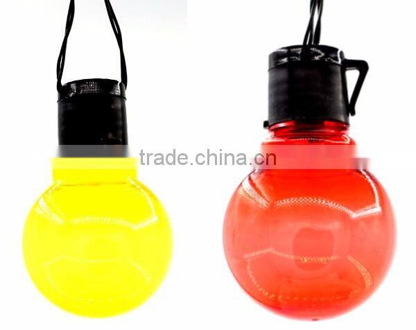 10-LED Solar Light Bulb Hanging Lantern spiral ball string lights