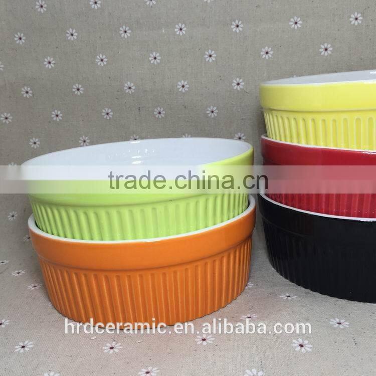 Stocked colorful round shape sala bowl,ceramic soup bowl for microwave oven