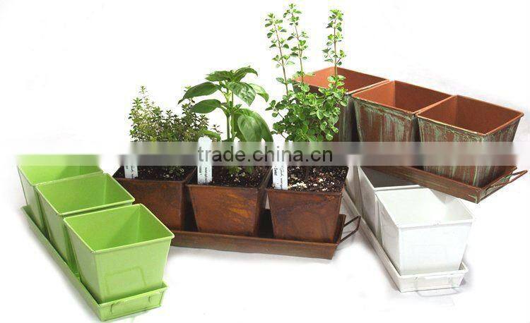 Copper Trio Planter kit, Copper Growing Planters, Copper Herb Planter