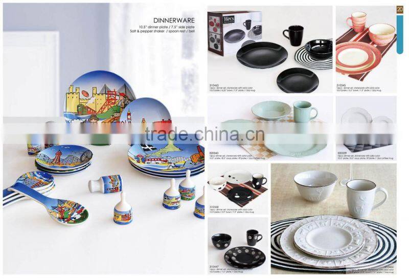 5pcs pasta bowl set,stoneware with solid color