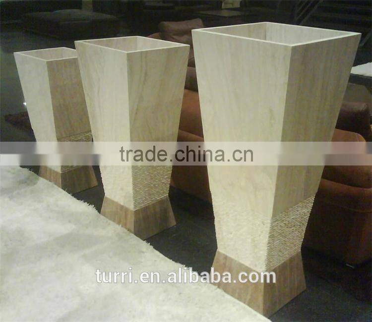 high quality natural travertine marble flower stand