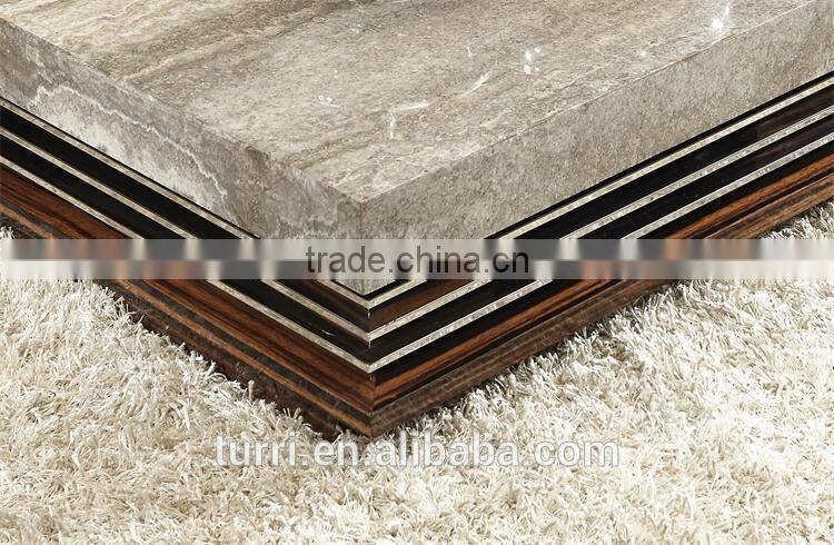 Luxury Good Quality wooden base Travertine top TV stand