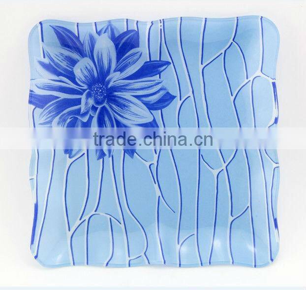 perfect glass dinner set glass tray decoration firing