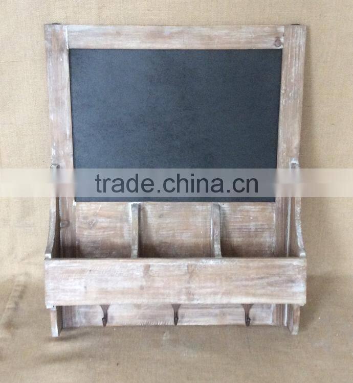 Distressed wood wall hangers with blackboard