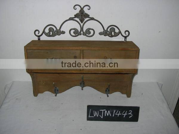 Natural wood wall cabinet