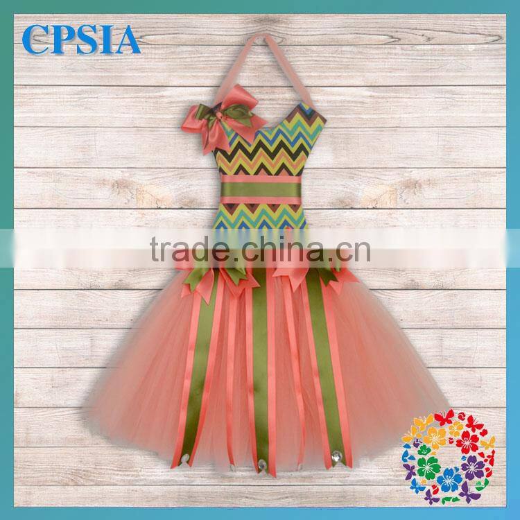 wholesale tutu bow holder red tulle with ribbon bow christmas bow holder