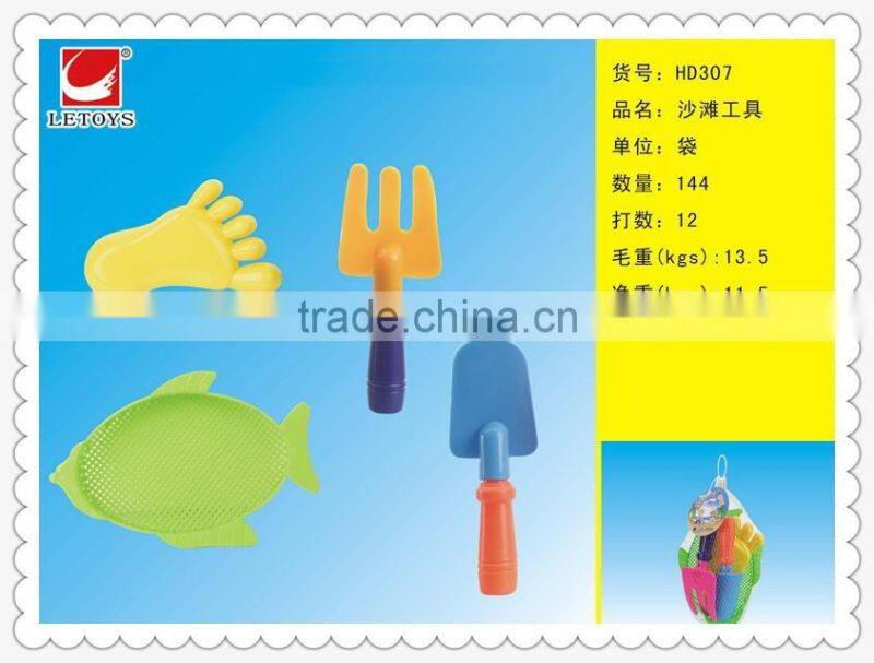 factory supply plastic beach toys 4pcs shovel and rake play set for kids for sale