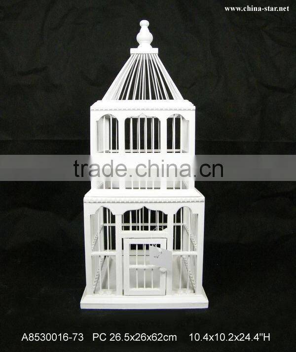 white wedding birdcage
