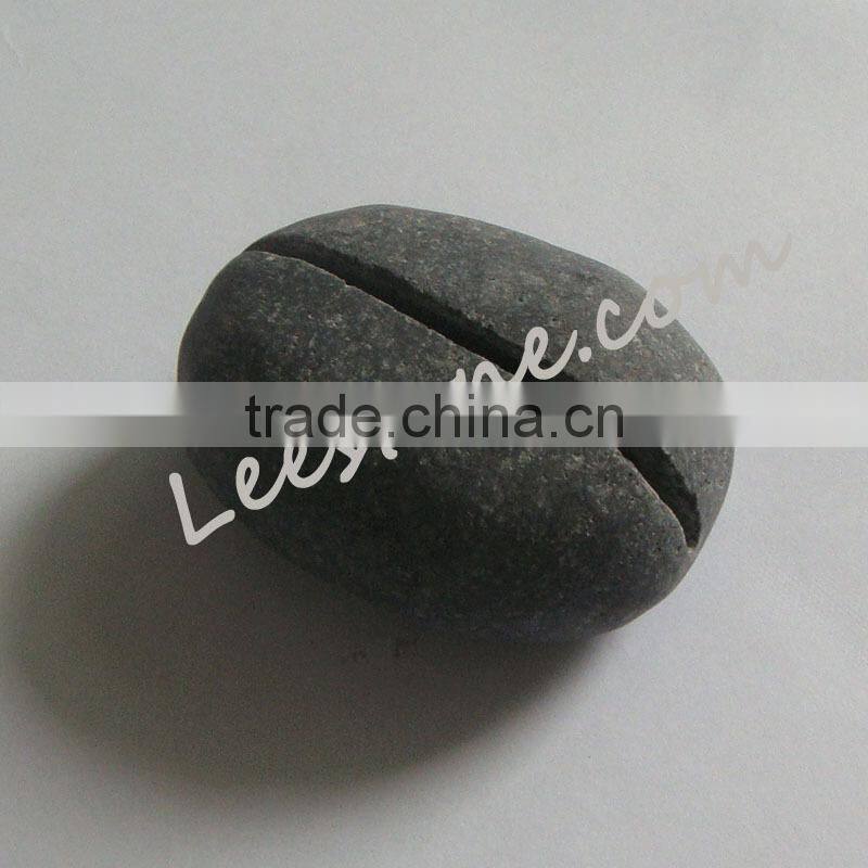 Hot sale high quality natural beautiful pebble stone creative cardcase crafts