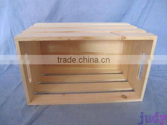 Nature color pine wood crates wholesale