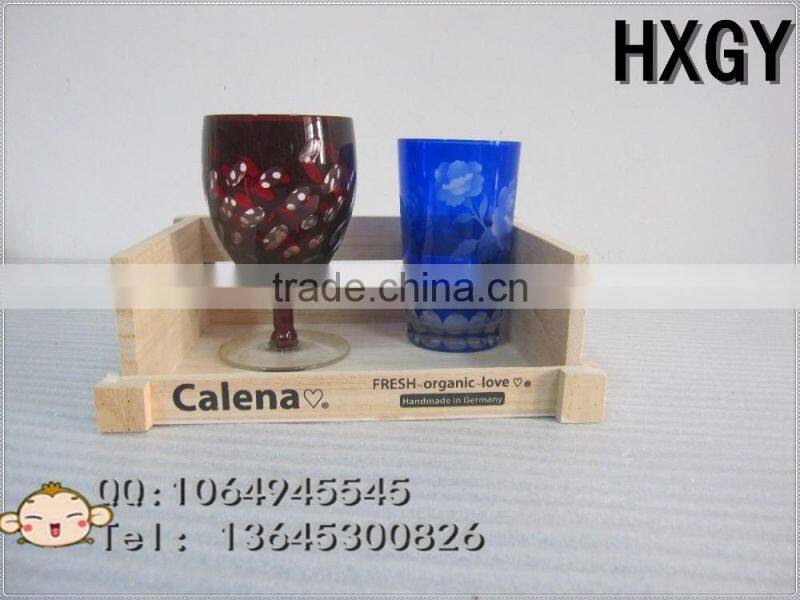 Small size rectangle wooden serving tray