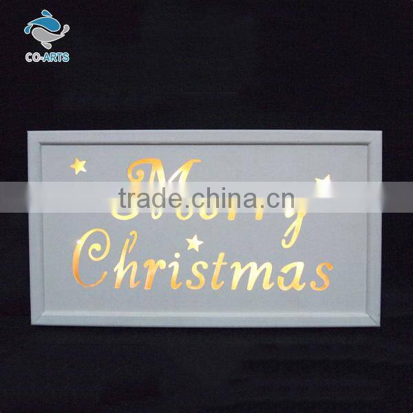 2015 New arrival letter pattern christmas decoration wood lighting