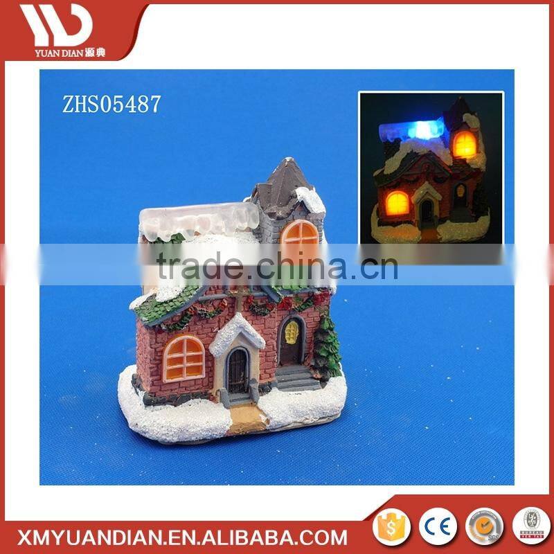 Promotional Gifts House Decoration Items Resinic Craft Led Christmas Light Ornaments With Names