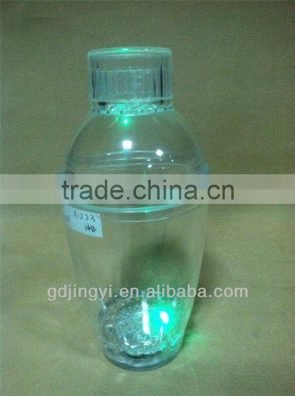 plastic Acrylic led flashing Cocktail shaker