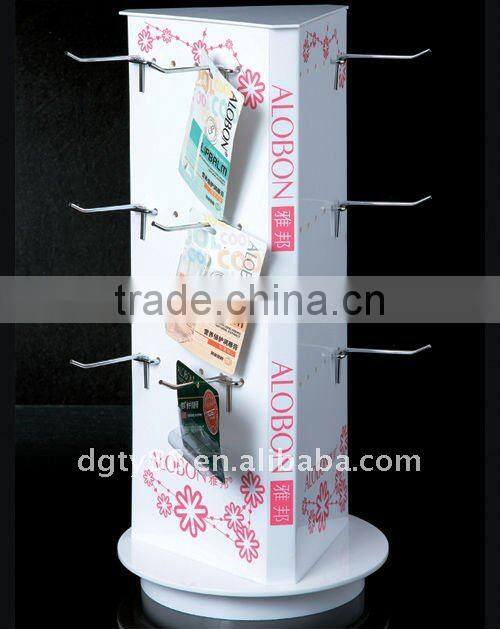 triangle sides custom vac-formed blister plastic magazine rotating display rack