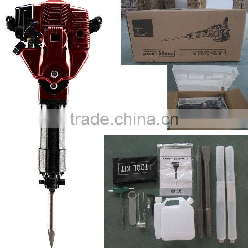 1700w 52cc Handheld Gas Powered Concrete Breaker Hammer Drill Portable Gasoline Jack Hammer