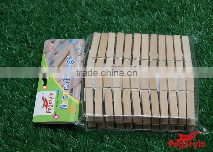 Nature color high quality birch wooden clothespegs