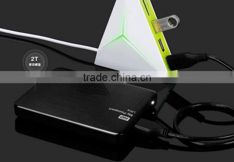 High Speed Multifunctional USB 2.0 Splitter 5 ports USB Hub SD MS TF M2 Multi-card Universal Card Reader