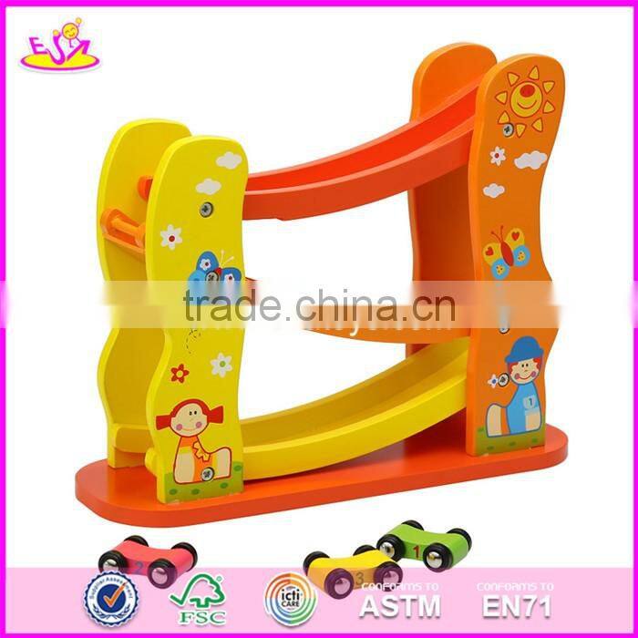 2017 new design 5 levels children funny wooden race car track toy W04E050