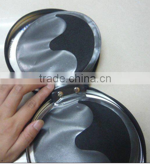 Round Metal CD Case with Zipper Closure
