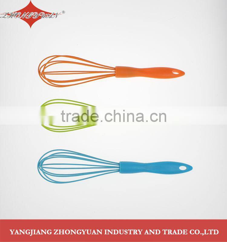 Hot selling new design food grade silicone coated head egg whisk