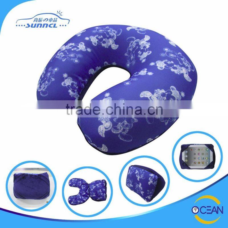 New Model Velvet Case Half Micro Particles Half Memory Foam Chinese Neck Pillow