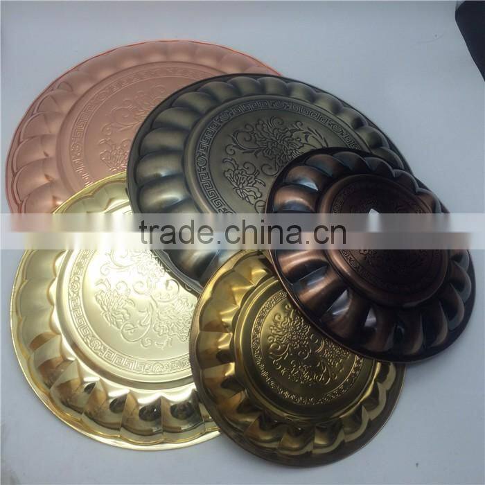 Hot sale high quality decorative stainless steel tray for wedding