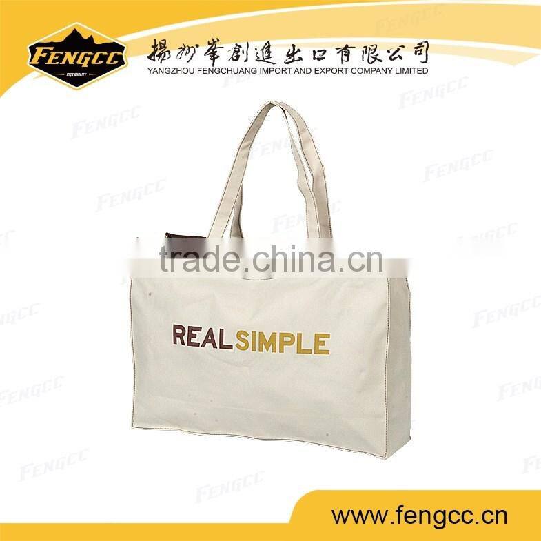Hight quality promotion ECO-friendly nature cotton handle shopping bag