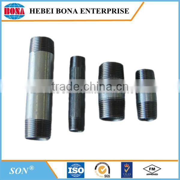 Popular hot dipped / electric galvanized carbon steel pipe nipples