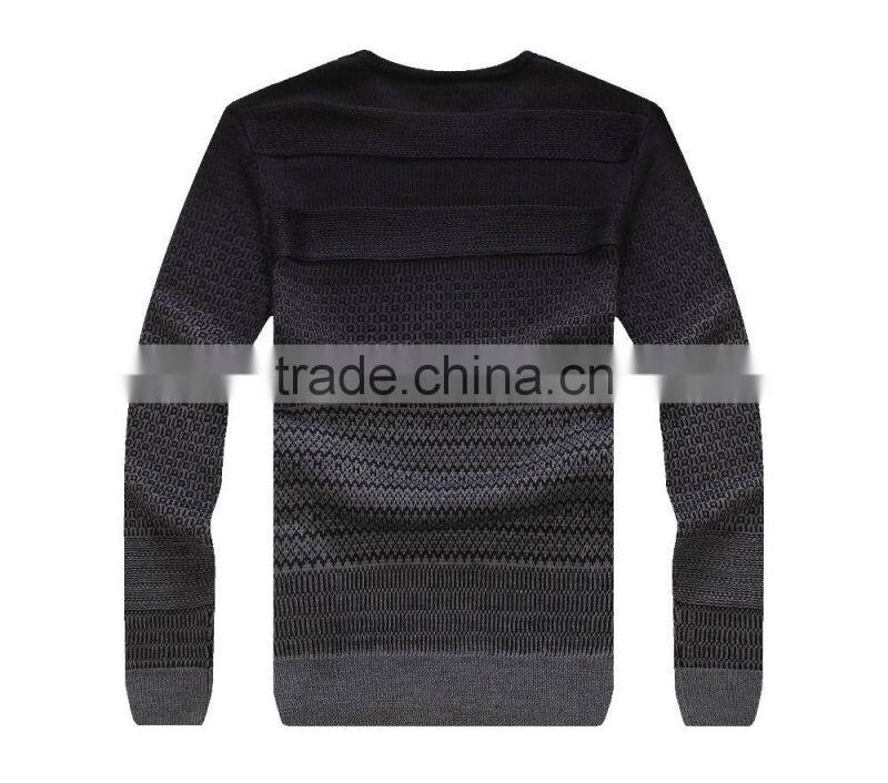 fashion wool/acrylic crew neck jacquard sweater man , cardigan sweater