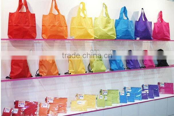 fashion foldable supermarket promotional nylon shopping bag